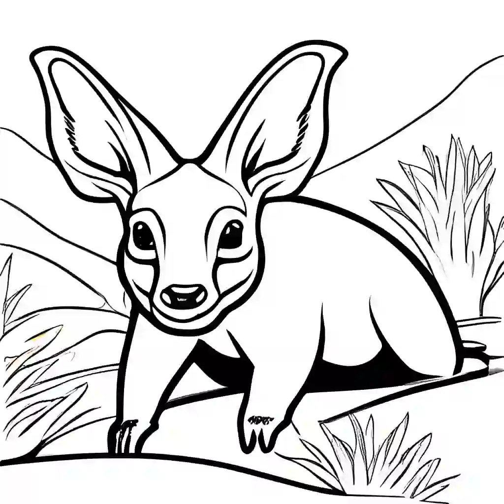 Aardvarks Printable Coloring Book Pages for Kids